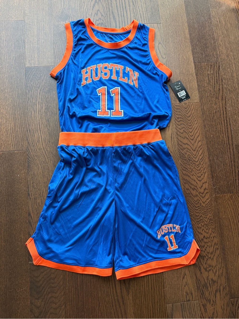 Thought this was cute 🥰 HUSTL’N Blue & Orange Basketball Shorts Set